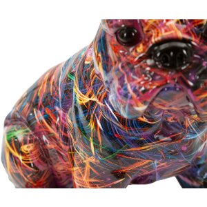 Mauro Ferretti Figúrka Buldog PSYCO 21,5x15,5x21 cm Polyresin Multicolour