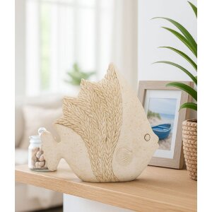 Mauro Ferretti dekoratívna figúrka PESCE SAND 16,7x6,5x16,8 cm béžová