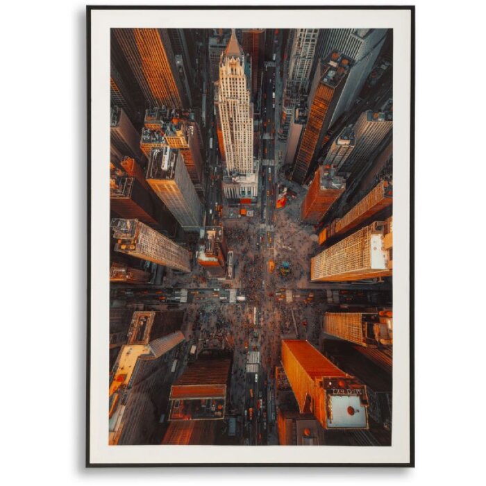 Mauro Ferretti Plátnový tlač NEW YORK s rámom 72x4x102 cm, borovica, plátno, kov