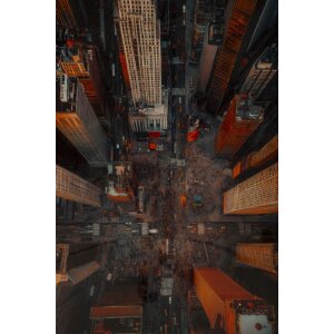 Mauro Ferretti Plátnový tlač NEW YORK s rámom 72x4x102 cm, borovica, plátno, kov