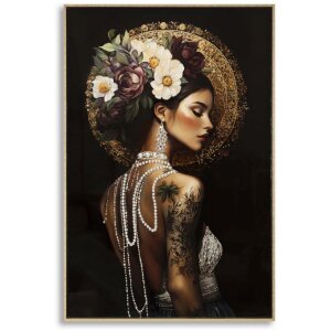 Mauro Ferretti Stenaobrať Persian – lacovaná plátnová obrazovka s rámovaním, 62x92 cm