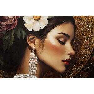 Mauro Ferretti Stenaobrať Persian – lacovaná plátnová obrazovka s rámovaním, 62x92 cm