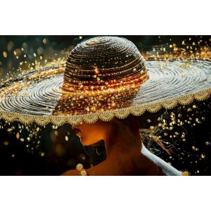 Mauro Ferretti Obraz na plátnu ILLUMY s rámikom 62x3,5x92 cm, elegantná žena v lesklom šate