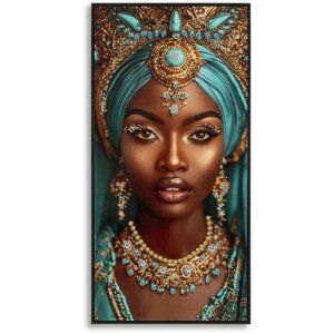 Mauro Ferretti Obraz na plátne MAYA s rámom 50x3,5x100 cm, exotický portrét v borovici a plátnu