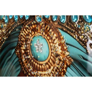 Mauro Ferretti Obraz na plátne MAYA s rámom 50x3,5x100 cm, exotický portrét v borovici a plátnu