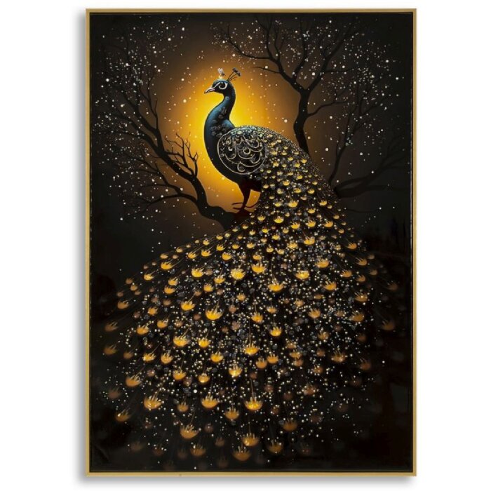 Mauro Ferretti Obraz "Pavučnica" – Dekoratívna na stenu s rámom 70x100 cm, borovicový rám, zlaté akcenty