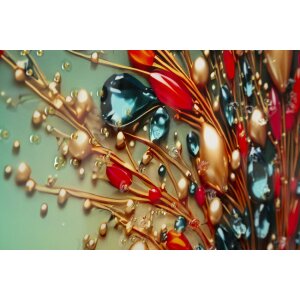 Mauro Ferretti Stenová dekorácia "Butterfly" – tlačená látka s rámovaním 70x100 cm