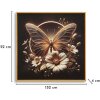 Mauro Ferretti LED stena obraz "Butterfly" – zlatý motýľ s LED osvetlením, 50x50 cm