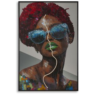 Mauro Ferretti Stena obraz "Afro" s LED – 60x90 cm, 3D akryl, viacfarebný