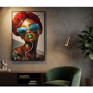 Mauro Ferretti Stena obraz "Afro" s LED – 60x90 cm, 3D akryl, viacfarebný