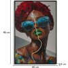Mauro Ferretti Stena obraz "Afro" s LED – 60x90 cm, 3D akryl, viacfarebný