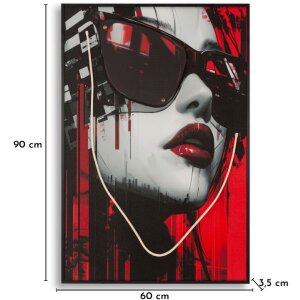 Mauro Ferretti stenaobraz „Psyco“ s LED – plátnový 3D obraz 60x90 cm