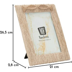 Mauro Ferretti Fotorámik "Píšťava" 15x20 cm béžový s vlnitým vzorom