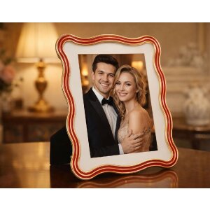 Mauro Ferretti Fotorámik „Elizabeth“ 20x25 cm, červeno-zlatý, zink a sklo