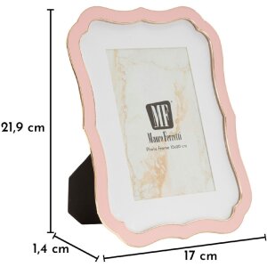 Mauro Ferretti Fotorámik "Margot" 15x20 cm, ružový s zlatým zdobením
