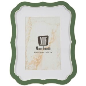 Mauro Ferretti Fotorámik "Margot" 15x20 cm, zelený s zlatými akcentmi, zink a sklo