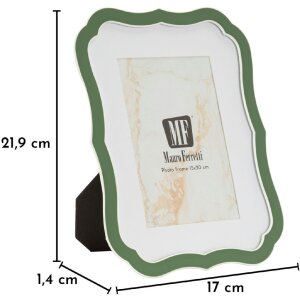 Mauro Ferretti Fotorámik "Margot" 15x20 cm, zelený s zlatými akcentmi, zink a sklo