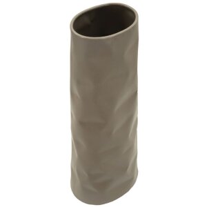 Mauro Ferretti Váza „Norimberga“ 16x20x50 cm, kremová, kov, textúrovaný povrch, industriálny štýl