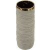 Mauro Ferretti Váza „Lima Open“ sivá zlatý náter Ø15,5x40 cm