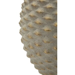 Mauro Ferretti Váza "Pepipas Ball" sivá zlaté akcenty Ø29,5x36 cm