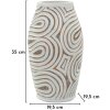 Váza "Oblix" Mauro Ferretti, biela gekálkovaná, z polyresinu, Ø19,5x35 cm
