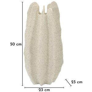 Mauro Ferretti Váza "Ester" Ø23x50 cm, skulptúrna polyresinová váza s prirodzenou textúrou