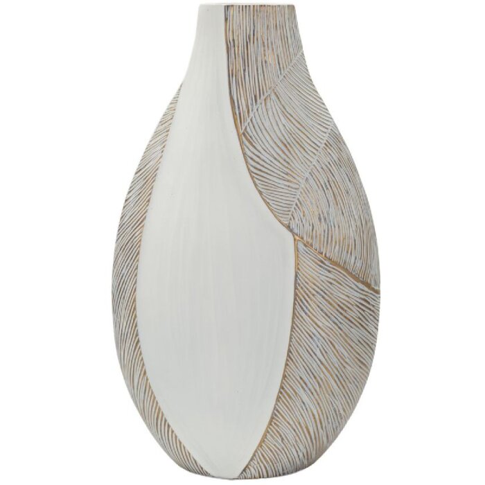 Mauro Ferretti Váza „Ho Chi Minh“ biela káľkovaná 29,5x13,5x50 cm