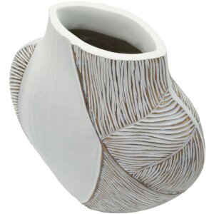 Mauro Ferretti Váza „Ho Chi Minh“ 27x11,5x31 cm, biela, polyresin, moderný dizajn