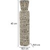 Mauro Ferretti Váza "Nairobi" Ø15,5x65 cm bielo/čierna, etnický dizajn, polyresin