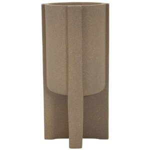 Mauro Ferretti Váza na kvetiny "Moai" hnedá, Ø39x80,5 cm, polyresin, vonkajšie