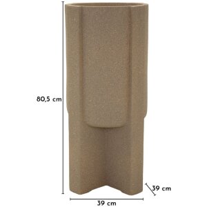 Mauro Ferretti Váza na kvetiny "Moai" hnedá, Ø39x80,5 cm, polyresin, vonkajšie