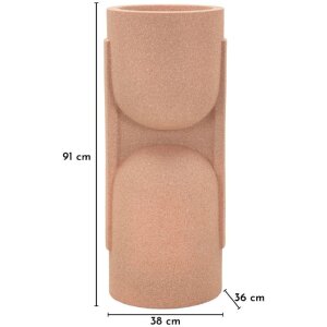 Mauro Ferretti Stojan na kvetinové misky „Nui“ 38x36x91 cm, červený, polyresin