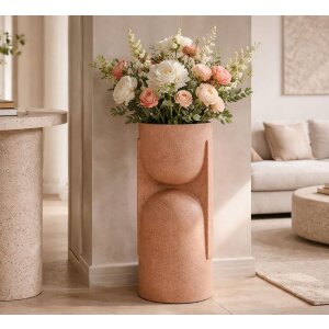 Mauro Ferretti Váza na kvety „Nui“ červená 36x34x70,5 cm polyresin vonkajšie