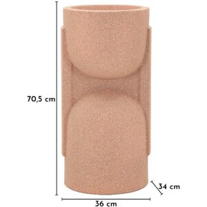 Mauro Ferretti Váza na kvety „Nui“ červená 36x34x70,5 cm polyresin vonkajšie