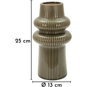 Mauro Ferretti Váza HARMONY Keramická Zelená 13x25cm