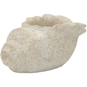 Mauro Ferretti Váza SHELL SAND Béžová 35x23x18cm – MGO, morská šťavuľa, piesková textúra