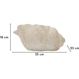 Mauro Ferretti Váza SHELL SAND Béžová 35x23x18cm – MGO, morská šťavuľa, piesková textúra
