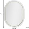 Mauro Ferretti zrkadlo LED SIMPLE Oval 60x80 cm strieborné