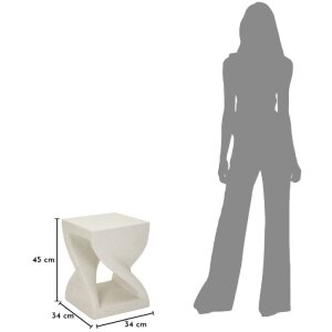 Mauro Ferretti Beistelltisch Z 34x34x45 cm Creme