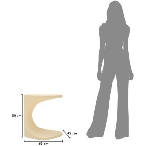 Mauro Ferretti Beistelltisť Ibiza biely 42x42x52 cm z plastu