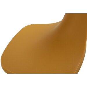 Mauro Ferretti Beistelltisch Ibiza Senf 42x42x52 cm Kunststoff