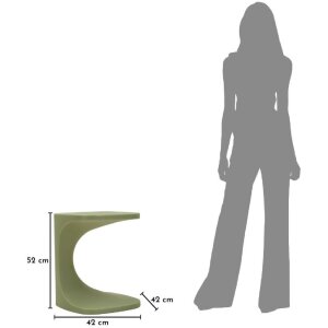 Mauro Ferretti Beistelltisch Ibiza Grün 42x42x52 cm Kunststoff