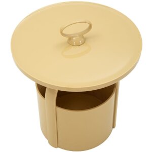 Mauro Ferretti Beistelltisch Iris Creme Ø44x43 cm Kunststoff