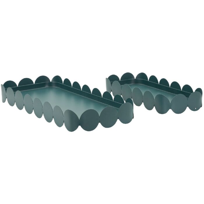 Mauro Ferretti Set servírovacích misí Saturno Ottanio, 2 kusy, kov, petrol