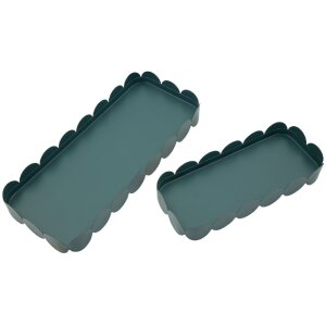 Mauro Ferretti Set servírovacích misí Saturno Ottanio, 2 kusy, kov, petrol