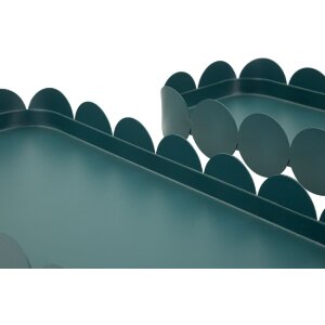 Mauro Ferretti Set servírovacích misí Saturno Ottanio, 2 kusy, kov, petrol