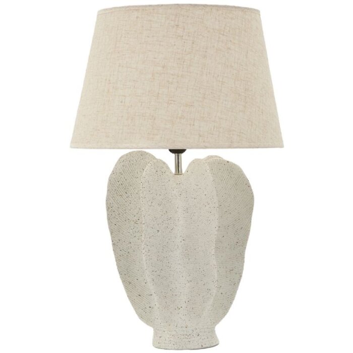 Mauro Ferretti Stolná lampa Ester Ø40x63 cm, ivory, polyrezin, kov, textil