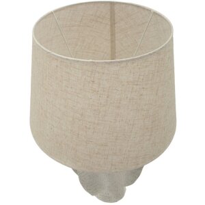 Mauro Ferretti Stolná lampa Ester Ø40x63 cm, ivory, polyrezin, kov, textil