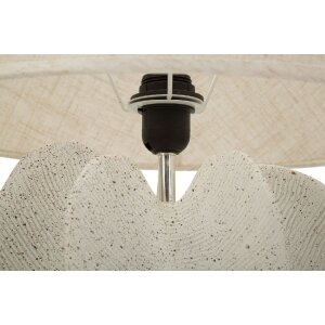 Mauro Ferretti Stolná lampa Ester Ø40x63 cm, ivory, polyrezin, kov, textil