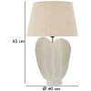 Mauro Ferretti Stolná lampa Ester Ø40x63 cm, ivory, polyrezin, kov, textil